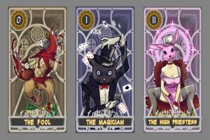Numerology of the Major Arcana Tarot Cards: The Fool, Magician and High Priestess