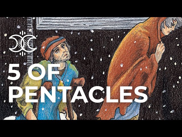 You are currently viewing 5 of Pentacles Quick Tarot Card Meanings