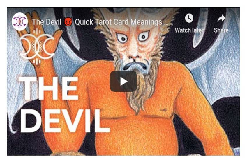 You are currently viewing The Devil Quick Tarot Card Meanings