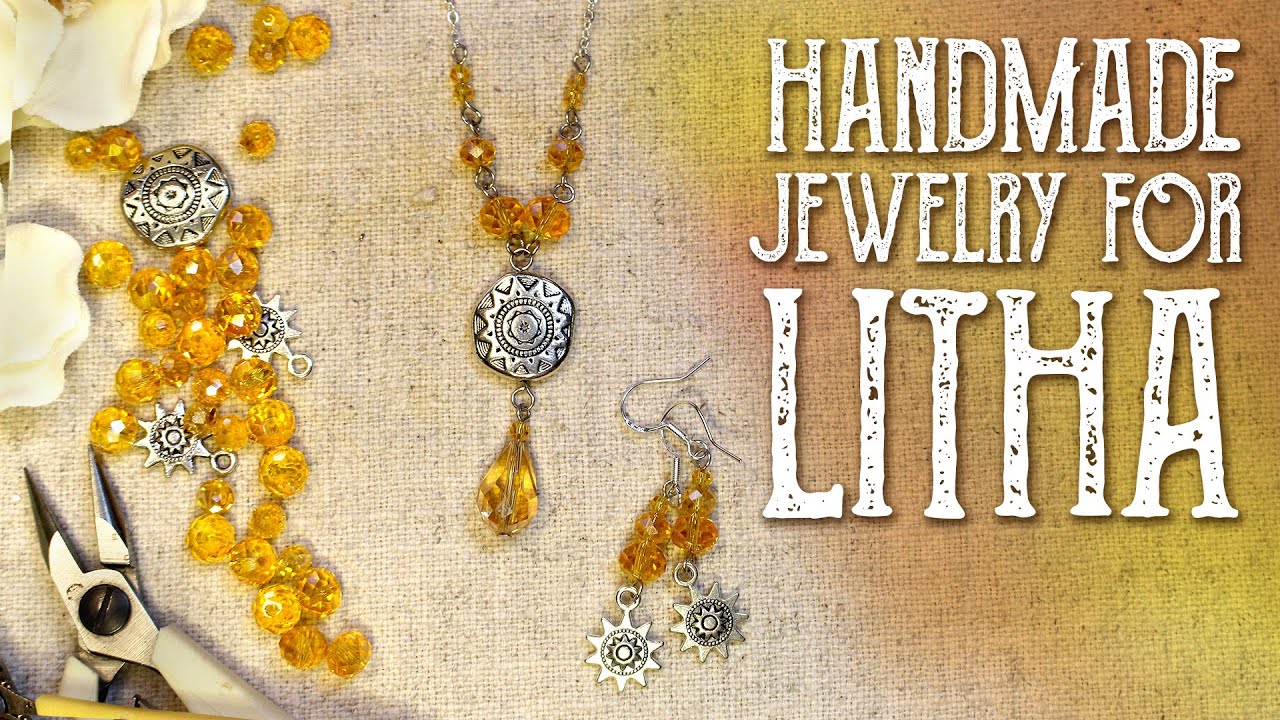You are currently viewing Handmade Summer Solstice, Midsummer, Litha Jewelry Set – Magical Crafting