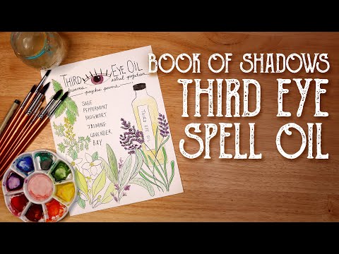 You are currently viewing Book of Shadows Page, Third Eye Oil – Spell Oil Recipe, Conjur Oil
